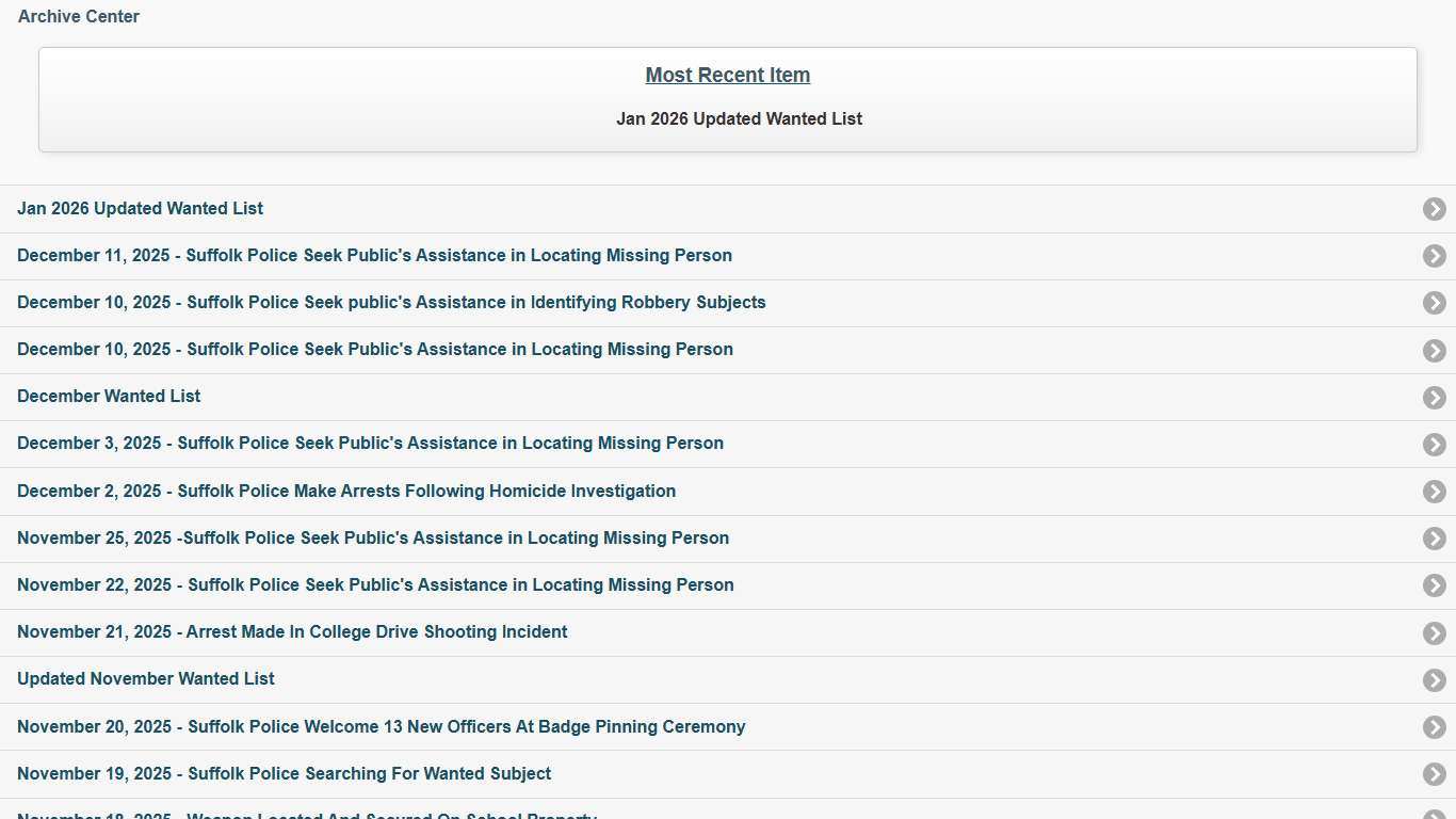 Suffolk, VA - Archive Center